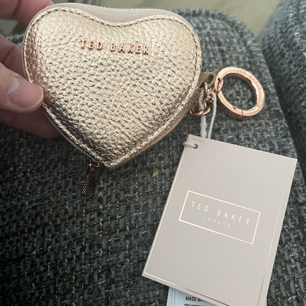 NWT Ted Baker RoseGold Purse Fob Keychain